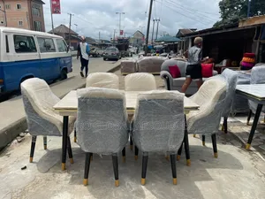 Modern Six-Seater Dining Table Set