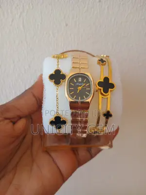 Women's Watch Set with Bracelet & Bangles