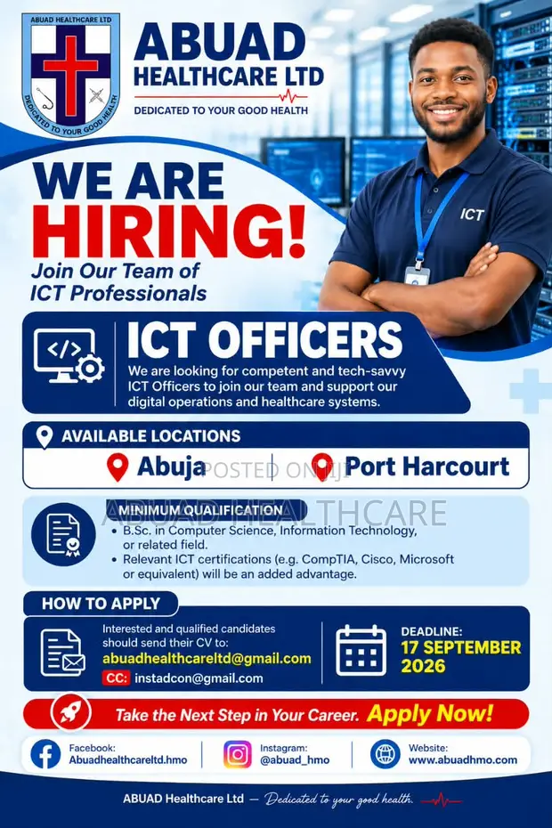 ICT Officer Job at ABUAD Healthcare Ltd - 1