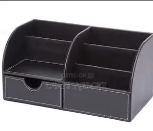 Leder Desk Organizer - 6 Compartment