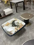 Luxury Marble Center Table tare da Stool - An Yi a Turkiyya - 2