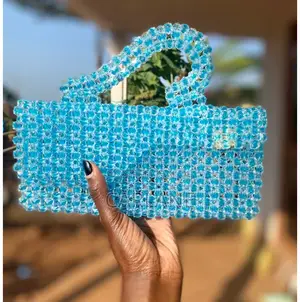 Beaded Handbag - Classic Blue