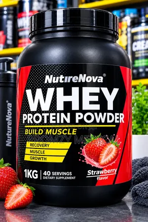 NurtureNova Whey Protein Powder - 40 Servings Strawberry