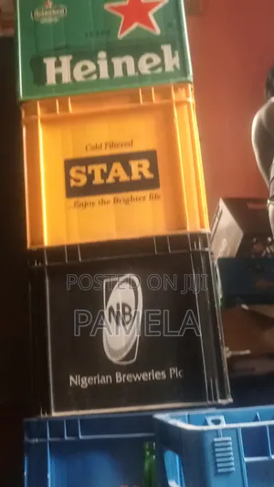 Crates and Bottles for Empty Bottle Storage