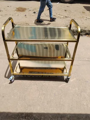 3-Step Gold Food Trolley