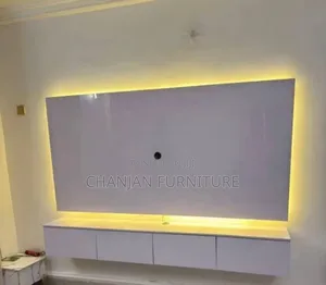 Brand New TV Console with LED Lights - White