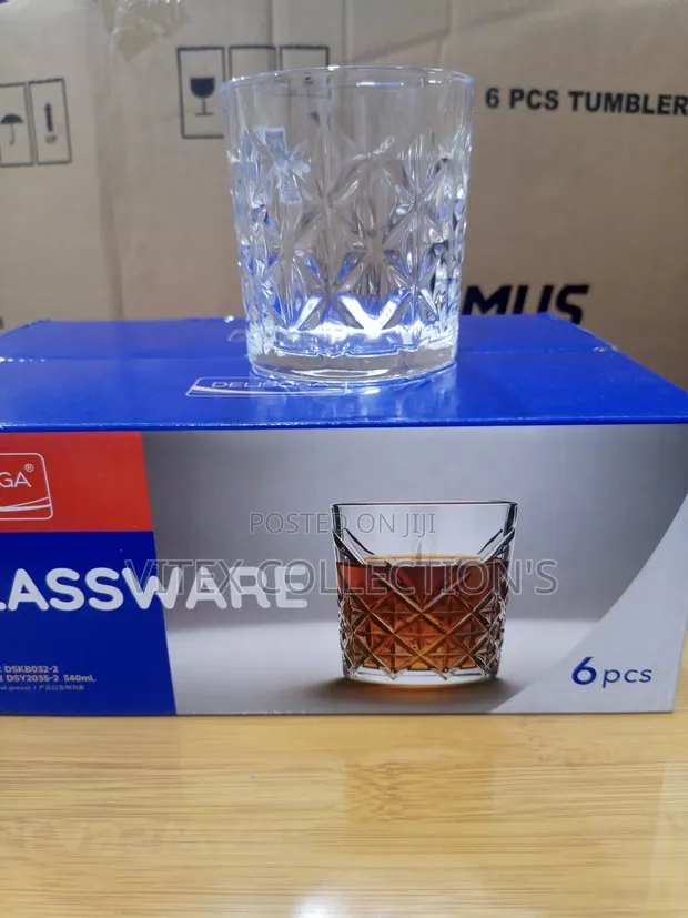 340ml Whiskey Glass Cups (Set of 6) - 1