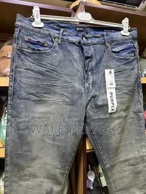 Purple Brand Mazan Fata Na Gargajiya Blue Jeans - 3XL
