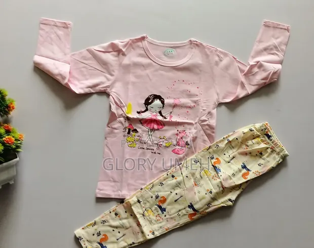 Girls Cotton Pyjamas - Pink, Long Sleeve, Size 10-16Y - 1