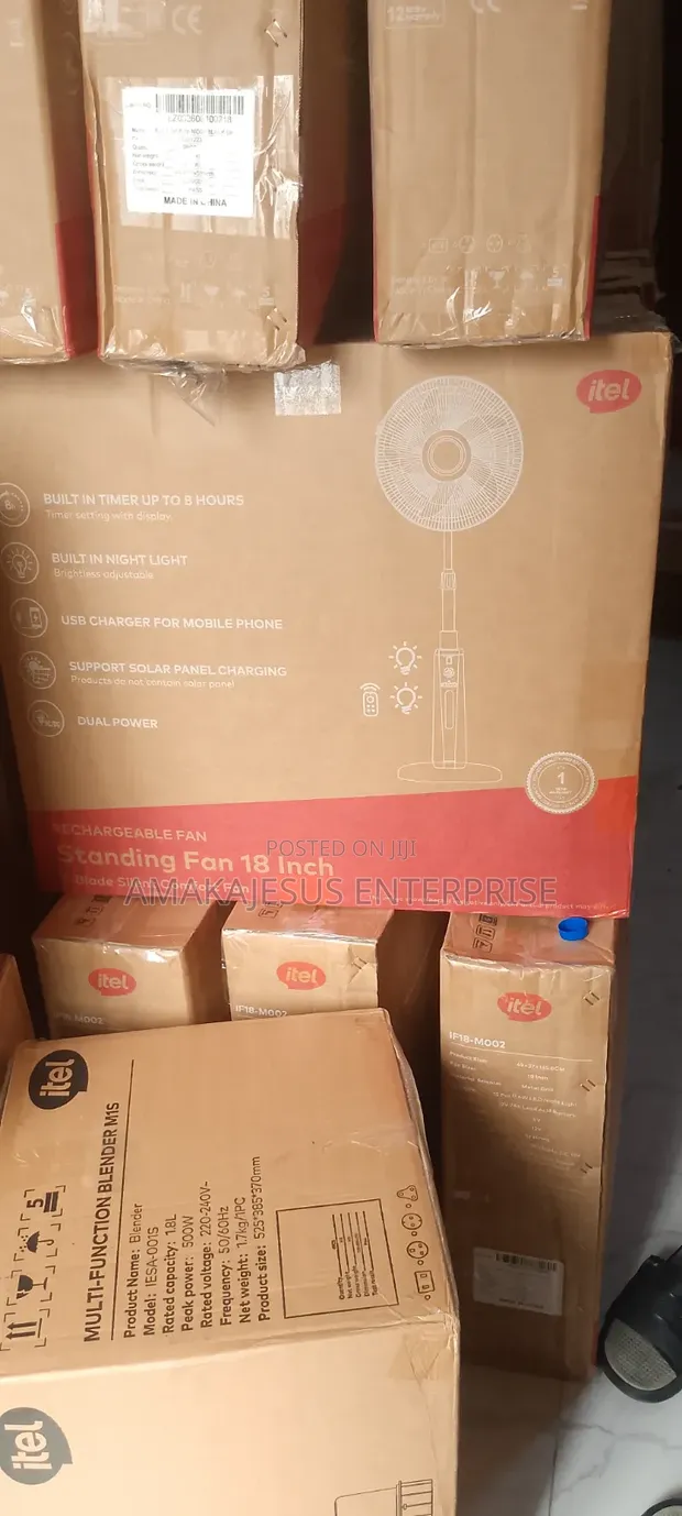 Itel Rechargeable Standing Fan 18 Inch IF18-M001 - 1