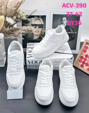 White Canvas Sneakers for Big Feet - Adults & Children