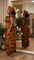 Ankara Skirt da Blouse Set - 1