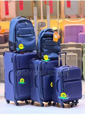 Set of 5 Fabric Leaves King Travel Bags