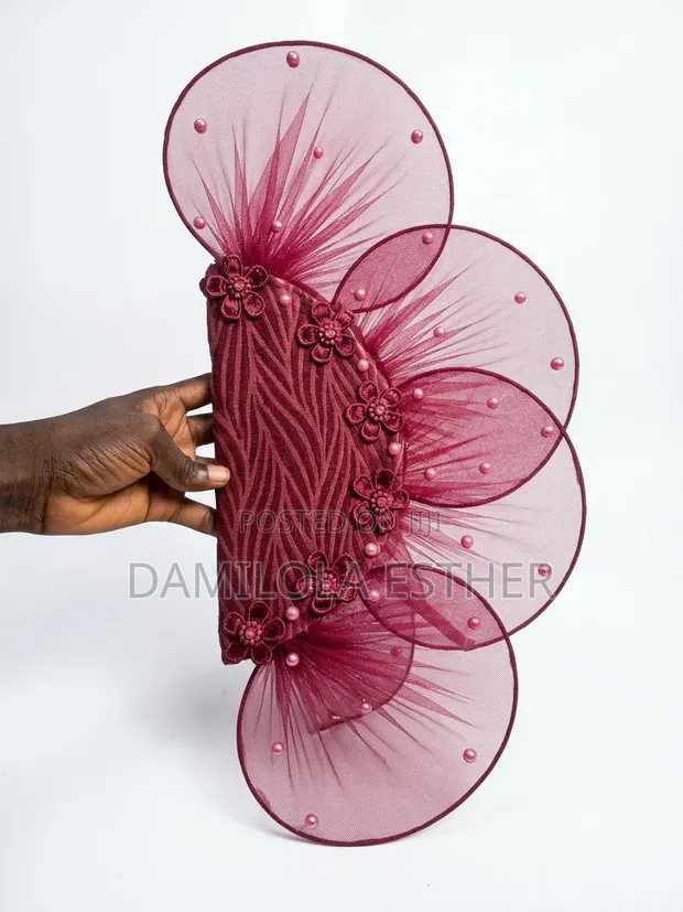 Fascinator Hand Fan - Bridal - 1