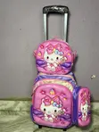 3-in-1 Detachable Trolley School Bag with Lunch Bag & Pencil Case - 2