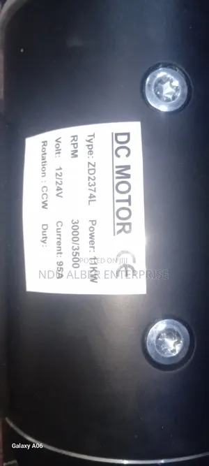 Brand New DC Motors 12/24V, 3000/3500 RPM, 15HP (A90)