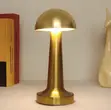 Gold Mushroom LED Night Light - USB Touch, 3-Color - 3