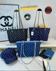 2-in-1 Quilted Tote Bag Set with Baseball Cap - 1