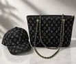 2-in-1 Quilted Tote Bag Set with Baseball Cap - 3