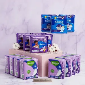 Hadaya ta Pads masu Tsabta (Molped, Softcare, Always) - 17 Packs