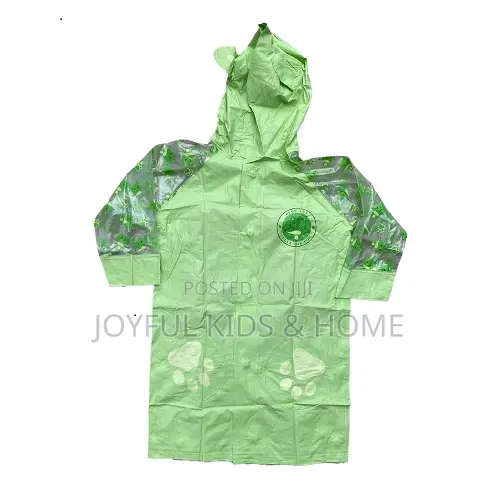 Kids Multi-Colored Raincoat with Hood - Ages 3-5 - 1