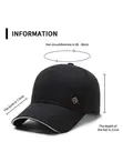 Minimalist Black Men's Baseball Cap - 3