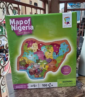 100-Piece Map of Nigeria Jigsaw Puzzle Set