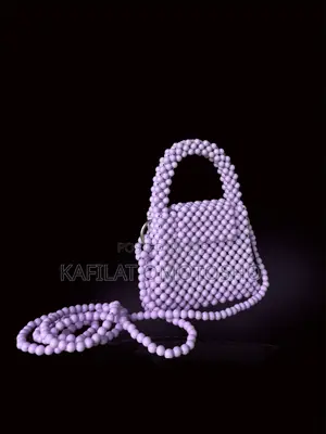 Lilac Beaded Handbag