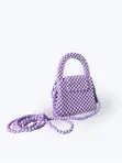 Lilac Beaded Handbag - 2