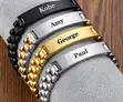 Custom Name Bracelet - Gold Stainless Steel Luxury Hand Chain - 1