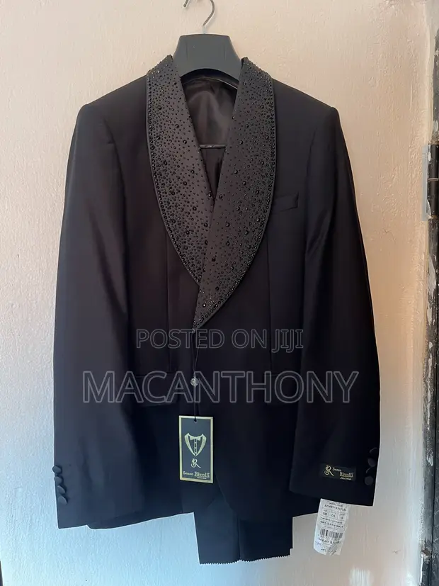 Sabon Senzo Rivolli Black Luxury Tuxedo Suit - Girman 50 - 1