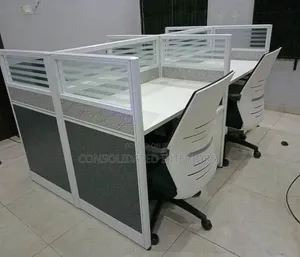 Premium 4 Seater Workstation Table Set