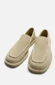 Zara Gaskiyar Suede Moccasin Loafers - Beige - 3