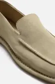 Zara Gaskiyar Suede Moccasin Loafers - Beige - 5