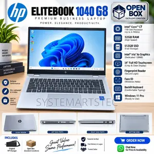 HP EliteBook 1040 G8 Laptop - Core i7, 32GB RAM, 512GB SSD