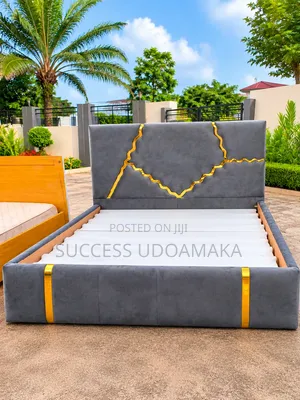Home Interiors 6x6 Luxury Upholstered Bed Frame - Ash Grey