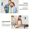 4-in-1 Phone Tripod Stand, Selfie Stick, Light, Bluetooth Remote - 3