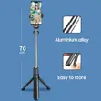 4-in-1 Phone Tripod Stand, Selfie Stick, Light, Bluetooth Remote - 5