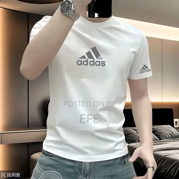 T-shirt Mai Bugu Na Maza Na Katako Mai Wuyan Zagaye - 1