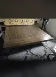Home Interiors King Size Bed Frame and Mattress - Used - 1