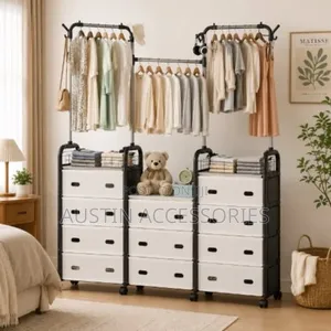 Portable Multi-Purpose Coat and Dust Proof Shoe Rack Organizer