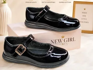 Children's Black Leather Shoes - Hi-Way Brand