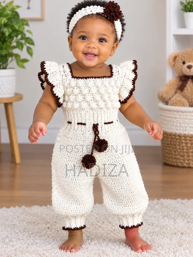 Handmade Crochet Baby Romper Set (9M) - 1