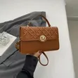 Luxury Embossed Top-Handle Handbag - 1