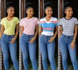 Perfly Brand Chiffon Tops - Mata masu launuka daban-daban - 3