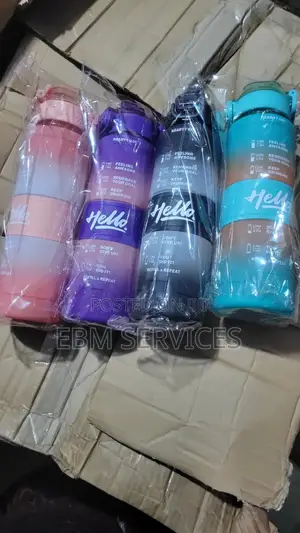 1000ml Water Bottle with Straw and Strap