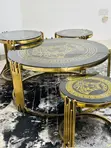 Modern Center Table - An Amfani, Stainless Steel Frame, Glass Top - 1
