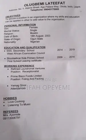 Sales & Telemarketing CV - Latifah