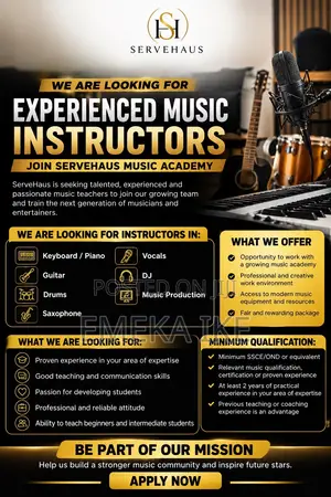 Music Instructor - ServeHaus Academy