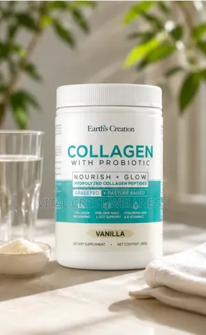 Earth's Creation Collagen tare da Probiotics Foda